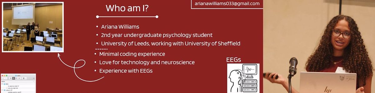 Ariana Williams presenting at the 2025 intern showcase