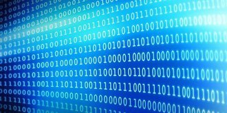 binary code in blue