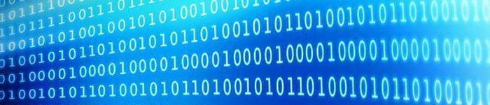 binary code in blue