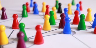 plastic people counters on a network