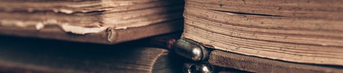 side of old book