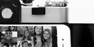 old camera and iphone