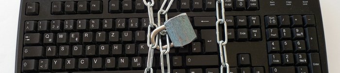 keyboard locked in chains
