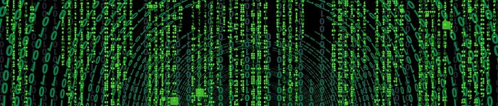 vertical and circular streams of numbers