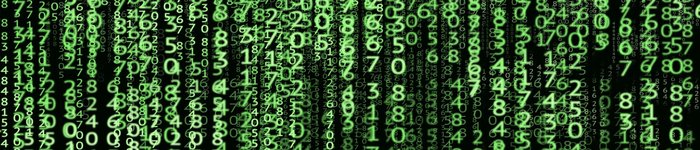 vertical streams of numbers