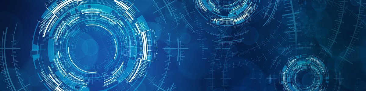 digital spheres in blue